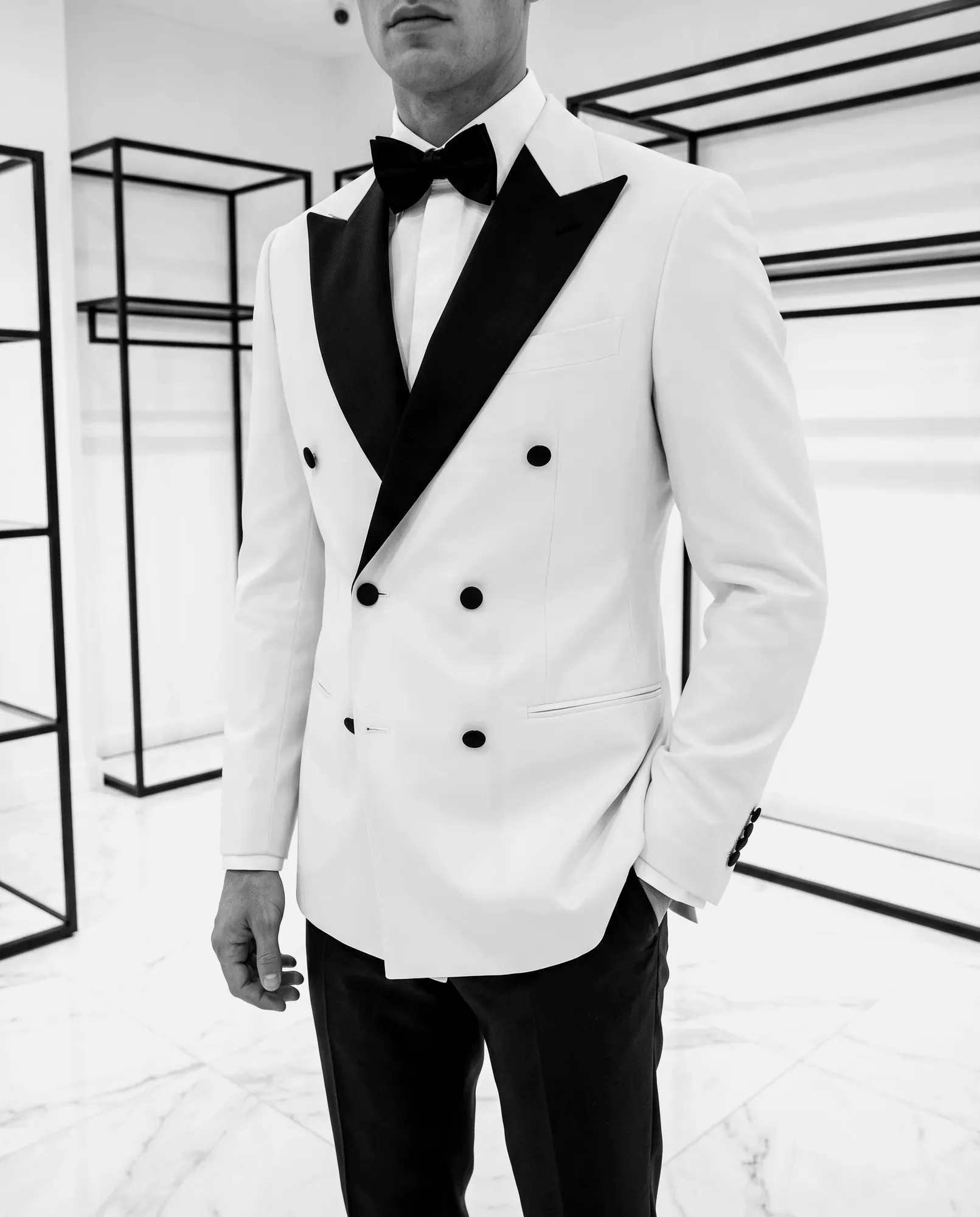 Ivory tuxedo jacket