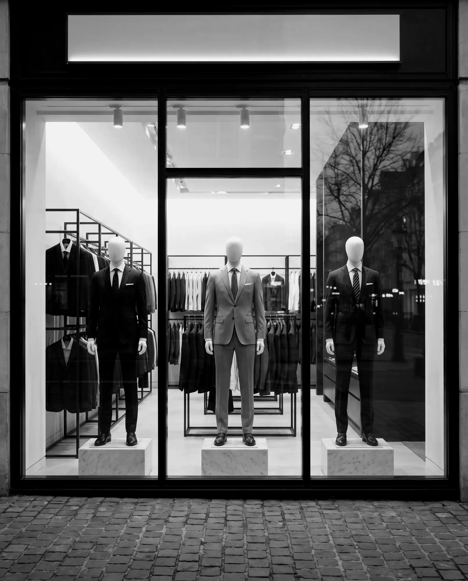 Suits in the Mr Suits window
